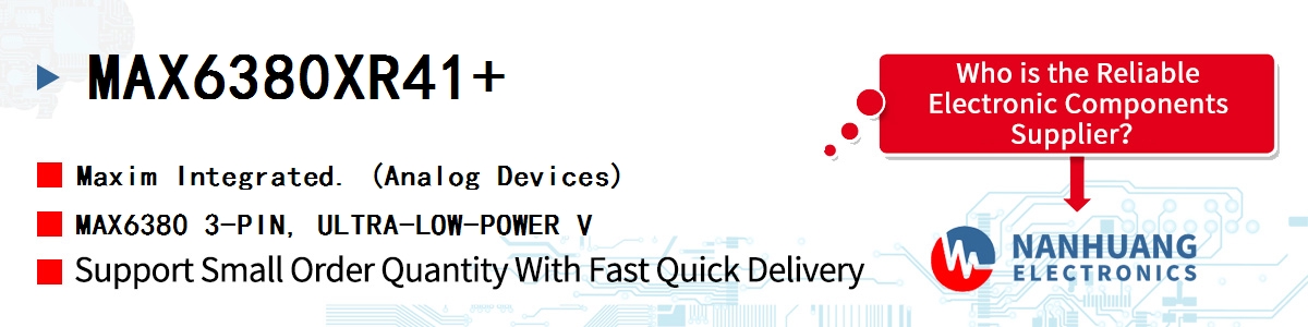 MAX6380XR41+ Maxim MAX6380 3-PIN, ULTRA-LOW-POWER V