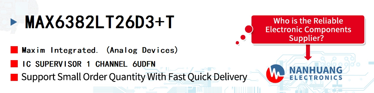 MAX6382LT26D3+T Maxim IC SUPERVISOR 1 CHANNEL 6UDFN