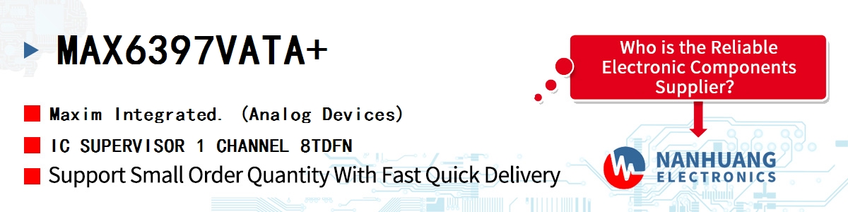MAX6397VATA+ Maxim IC SUPERVISOR 1 CHANNEL 8TDFN