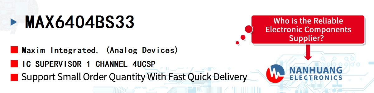 MAX6404BS33 Maxim IC SUPERVISOR 1 CHANNEL 4UCSP