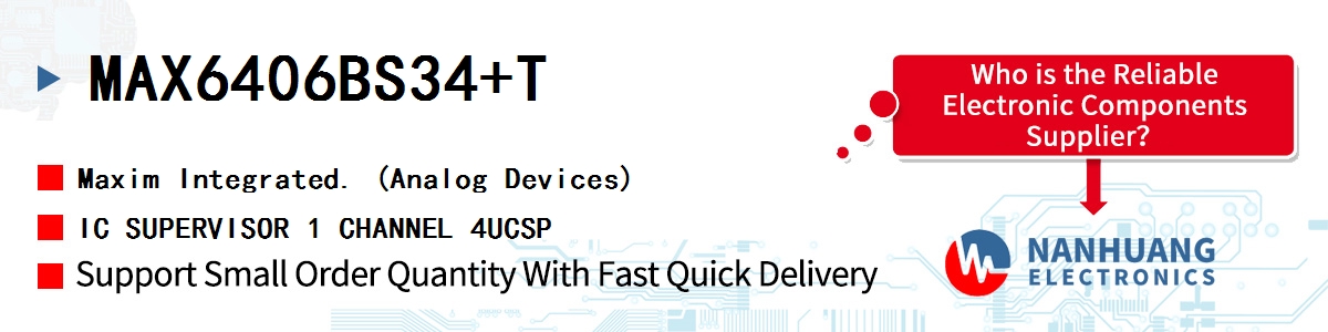 MAX6406BS34+T Maxim IC SUPERVISOR 1 CHANNEL 4UCSP