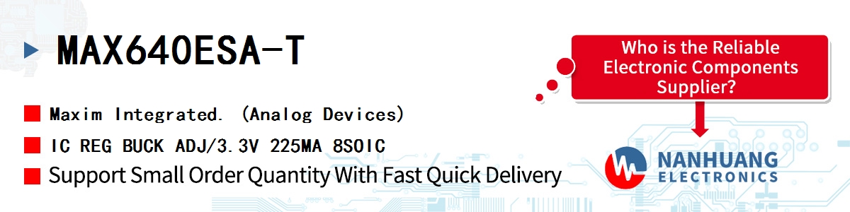 MAX640ESA-T Maxim IC REG BUCK ADJ/3.3V 225MA 8SOIC