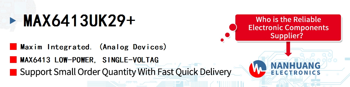 MAX6413UK29+ Maxim MAX6413 LOW-POWER, SINGLE-VOLTAG