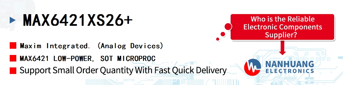MAX6421XS26+ Maxim MAX6421 LOW-POWER, SOT MICROPROC