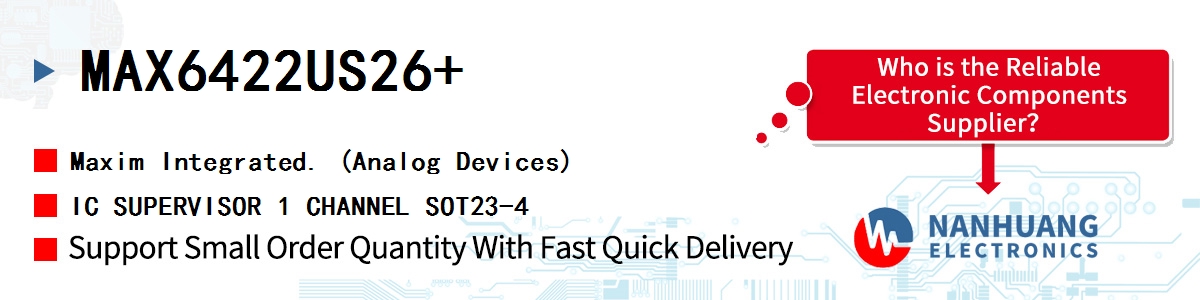 MAX6422US26+ Maxim IC SUPERVISOR 1 CHANNEL SOT23-4
