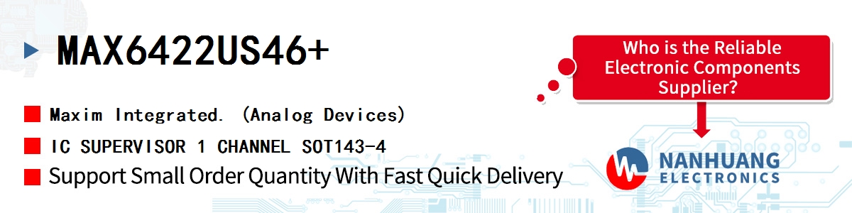 MAX6422US46+ Maxim IC SUPERVISOR 1 CHANNEL SOT143-4