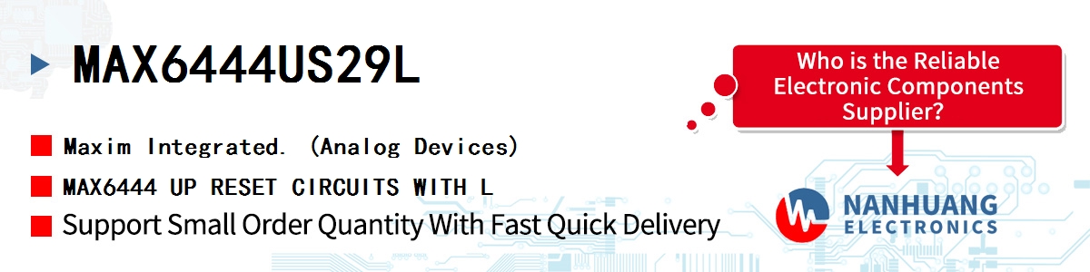 MAX6444US29L+ Maxim MAX6444 UP RESET CIRCUITS WITH L