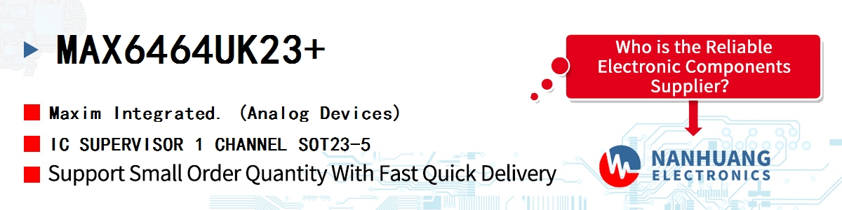 MAX6464UK23+ Maxim IC SUPERVISOR 1 CHANNEL SOT23-5