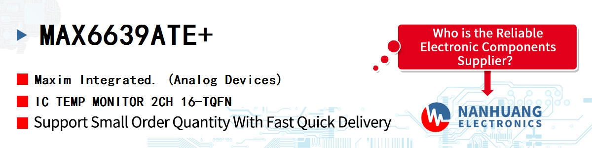 MAX6639ATE Maxim DUAL-CH TEMPERATURE MONITOR