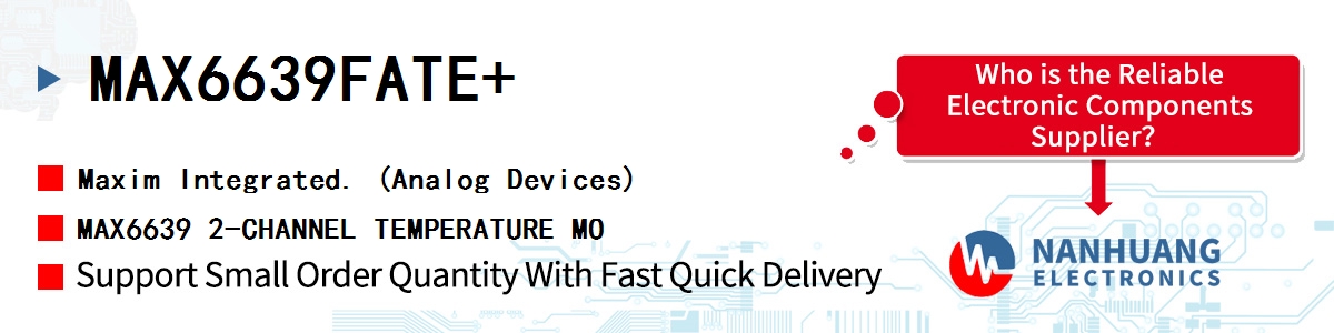 MAX6639FATE+ Maxim MAX6639 2-CHANNEL TEMPERATURE MO