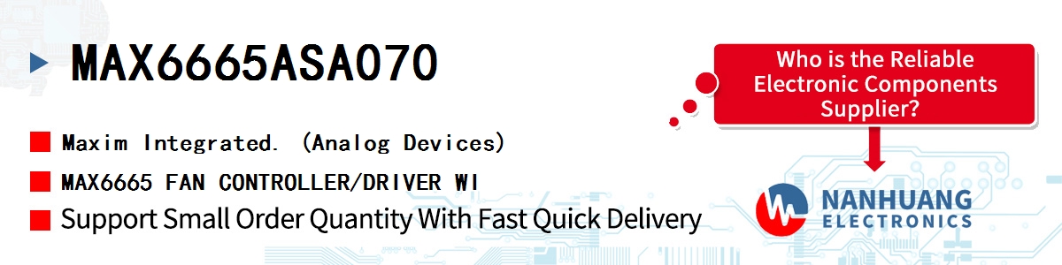 MAX6665ASA070 Maxim MAX6665 FAN CONTROLLER/DRIVER WI