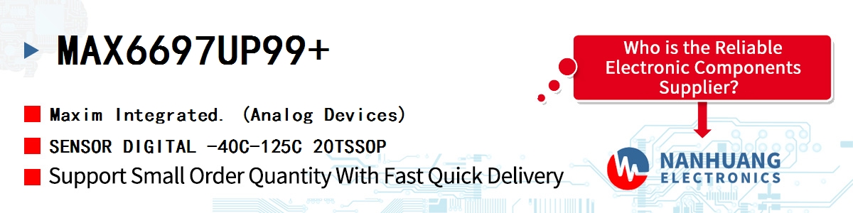 MAX6697UP99+ Maxim SENSOR DIGITAL -40C-125C 20TSSOP