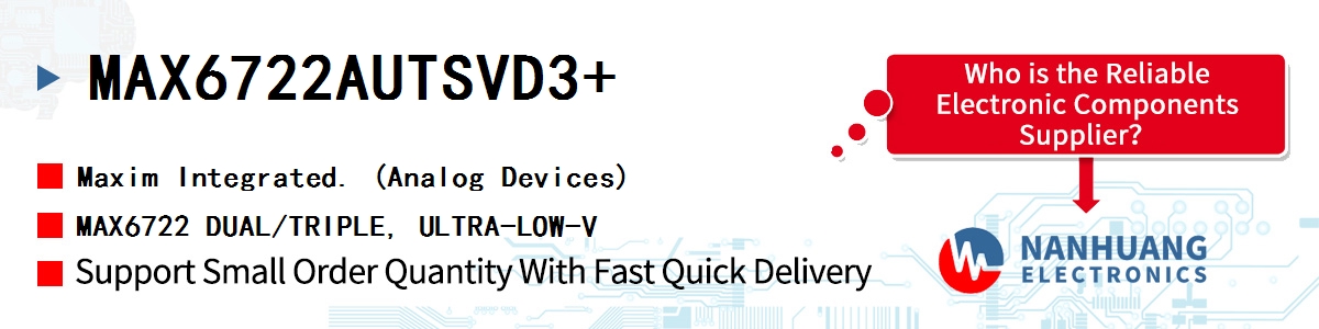 MAX6722AUTSVD3+ Maxim MAX6722 DUAL/TRIPLE, ULTRA-LOW-V