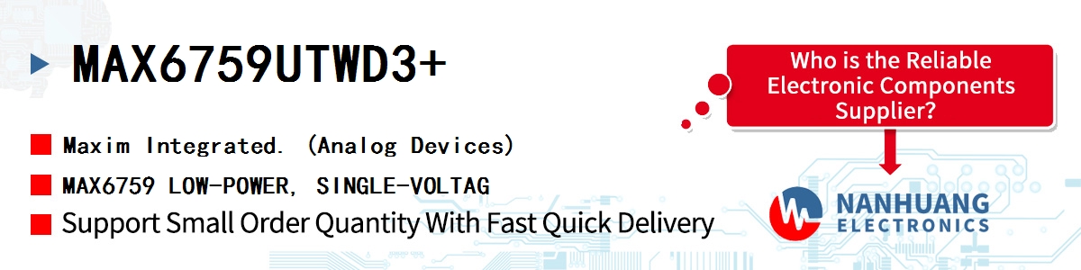 MAX6759UTWD3+ Maxim MAX6759 LOW-POWER, SINGLE-VOLTAG