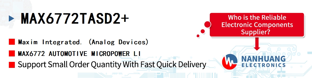 MAX6772TASD2+ Maxim MAX6772 AUTOMOTIVE MICROPOWER LI