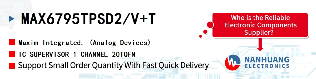 MAX6795TPSD2/V+T Maxim IC SUPERVISOR 1 CHANNEL 20TQFN