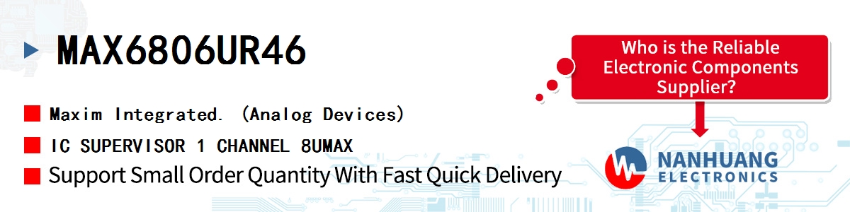 MAX6806UR46 Maxim IC SUPERVISOR 1 CHANNEL 8UMAX