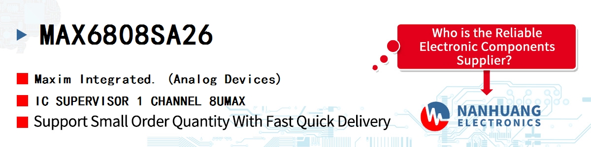 MAX6808SA26 Maxim IC SUPERVISOR 1 CHANNEL 8UMAX