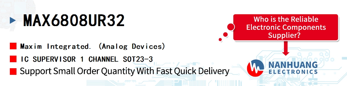 MAX6808UR32 Maxim IC SUPERVISOR 1 CHANNEL SOT23-3