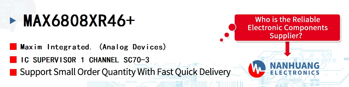 MAX6808XR46+ Maxim IC SUPERVISOR 1 CHANNEL SC70-3