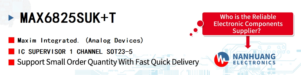 MAX6825SUK+T Maxim IC SUPERVISOR 1 CHANNEL SOT23-5