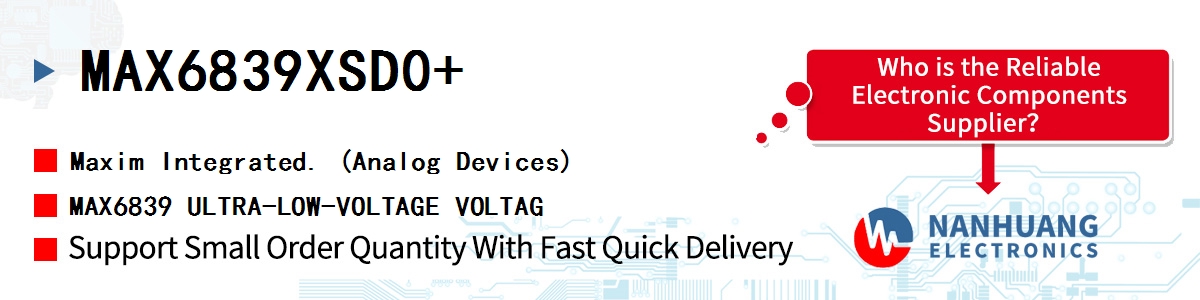 MAX6839XSD0+ Maxim MAX6839 ULTRA-LOW-VOLTAGE VOLTAG