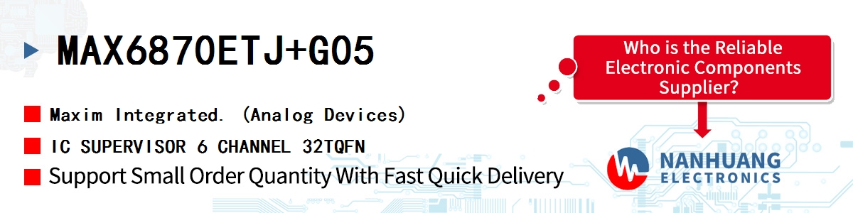 MAX6870ETJ+G05 Maxim IC SUPERVISOR 6 CHANNEL 32TQFN