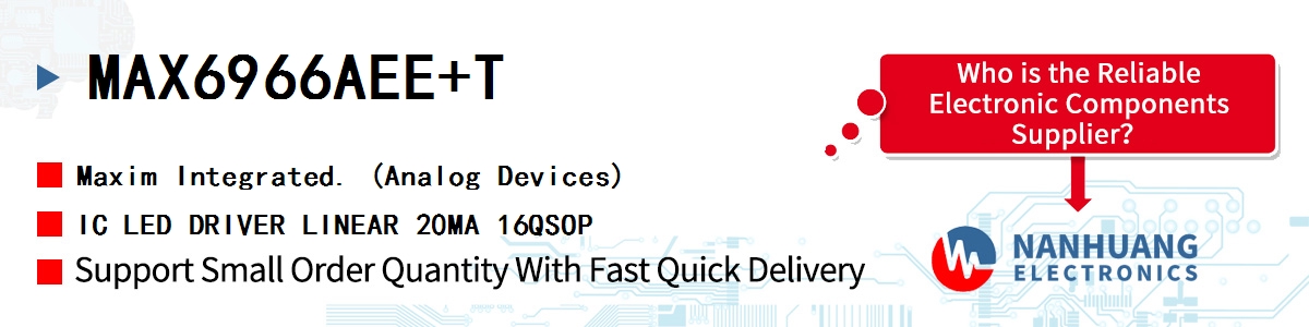 MAX6966AEE+T Maxim IC LED DRIVER LINEAR 20MA 16QSOP