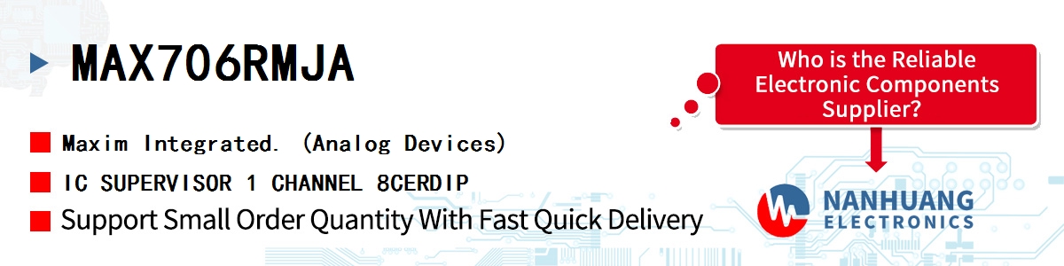 MAX706RMJA Maxim IC SUPERVISOR 1 CHANNEL 8CERDIP