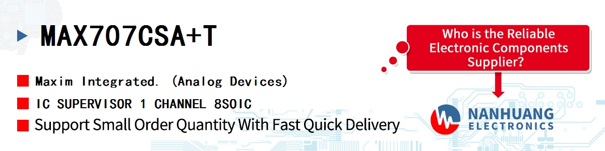 MAX707CSA+T Maxim IC SUPERVISOR 1 CHANNEL 8SOIC