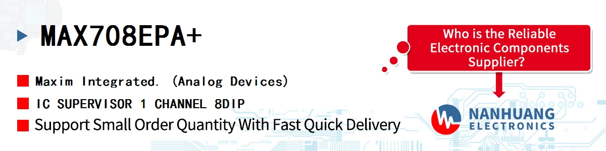 MAX708EPA+ Maxim IC SUPERVISOR 1 CHANNEL 8DIP