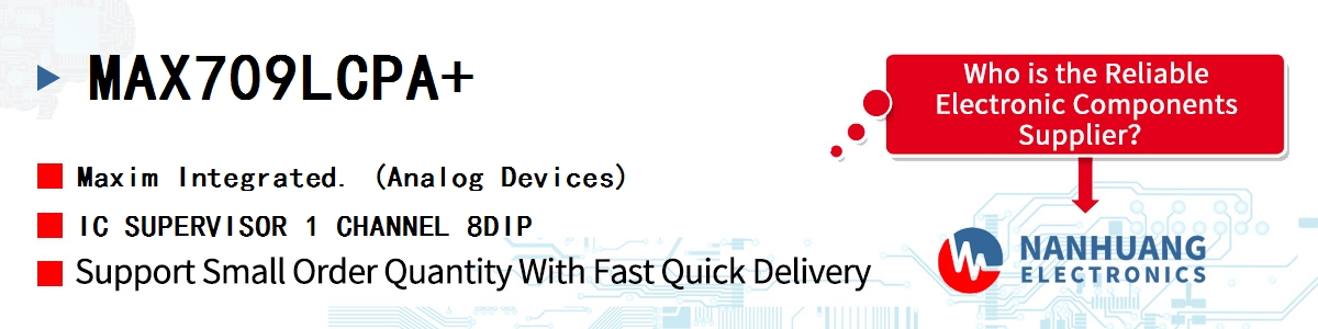 MAX709LCPA Maxim IC SUPERVISOR 1 CHANNEL 8DIP