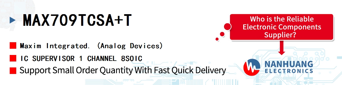 MAX709TCSA+T Maxim IC SUPERVISOR 1 CHANNEL 8SOIC