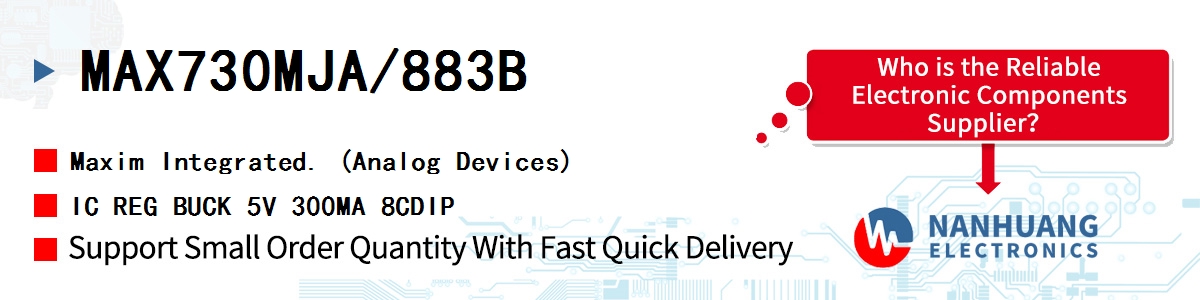 MAX730MJA/883B Maxim IC REG BUCK 5V 300MA 8CDIP