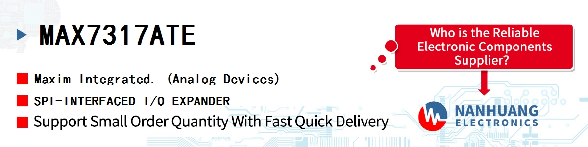 MAX7317ATE+ Maxim IC I/O EXPANDER SPI 10B 16TQFN