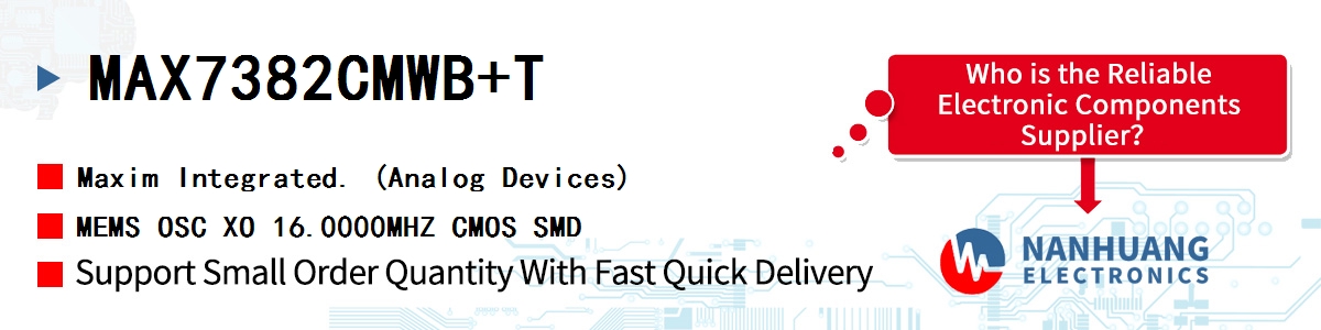 MAX7382CMWB+T Maxim MEMS OSC XO 16.0000MHZ CMOS SMD