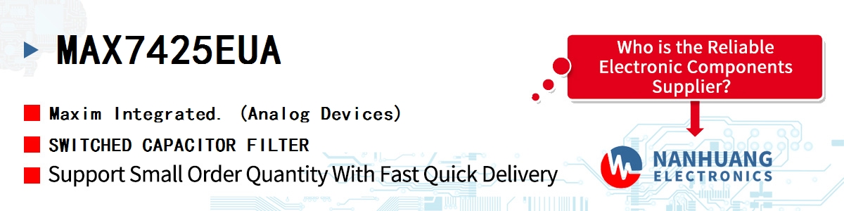 MAX7425EUA+ Maxim IC FILTER 45KHZ LOWPASS 8UMAX