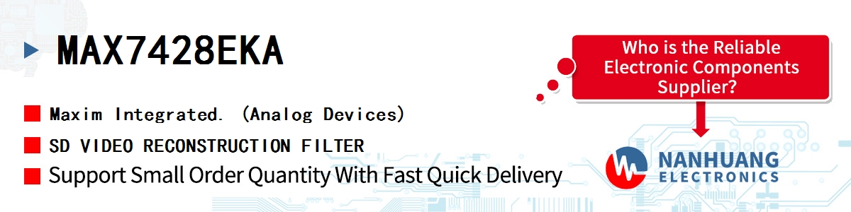 MAX7428EKA Maxim SD VIDEO RECONSTRUCTION FILTER
