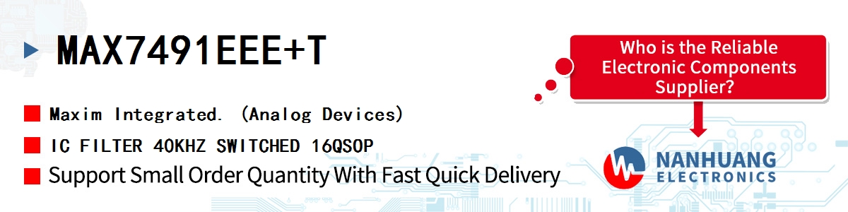 MAX7491EEE+T Maxim IC FILTER 40KHZ SWITCHED 16QSOP