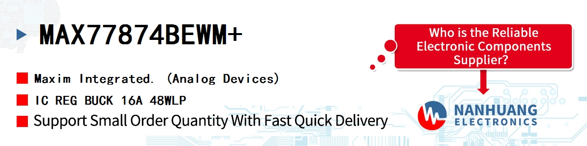 MAX77874BEWM+ Maxim IC REG BUCK 16A 48WLP