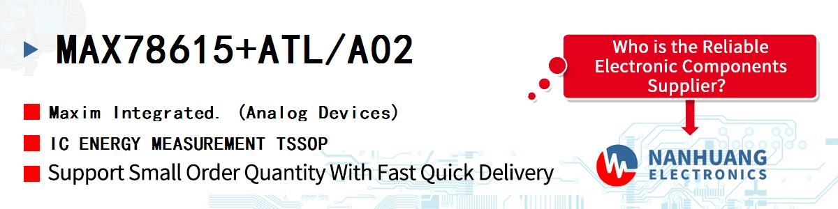 MAX78615+ATL/A02 Maxim IC ENERGY MEASUREMENT TSSOP