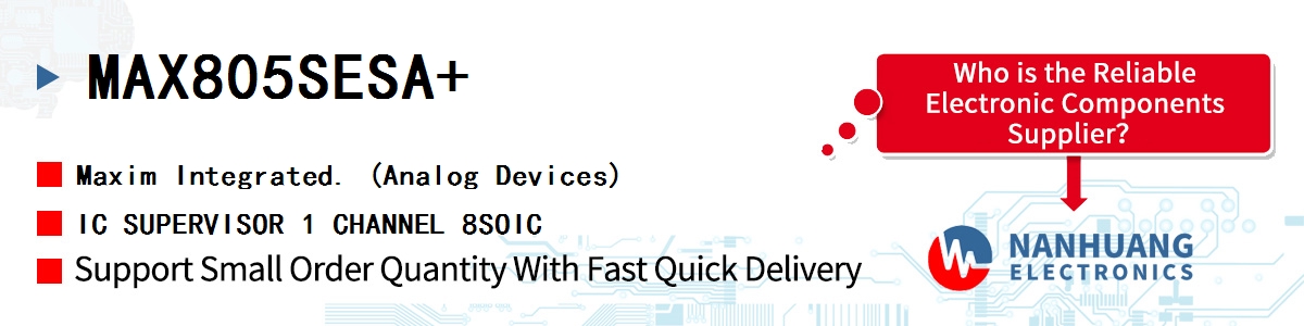 MAX805SESA+ Maxim IC SUPERVISOR 1 CHANNEL 8SOIC