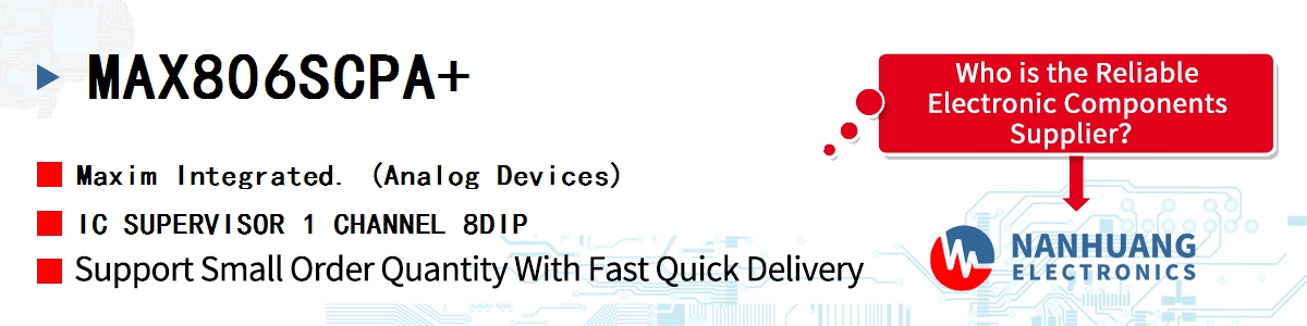 MAX806SCPA+ Maxim IC SUPERVISOR 1 CHANNEL 8DIP