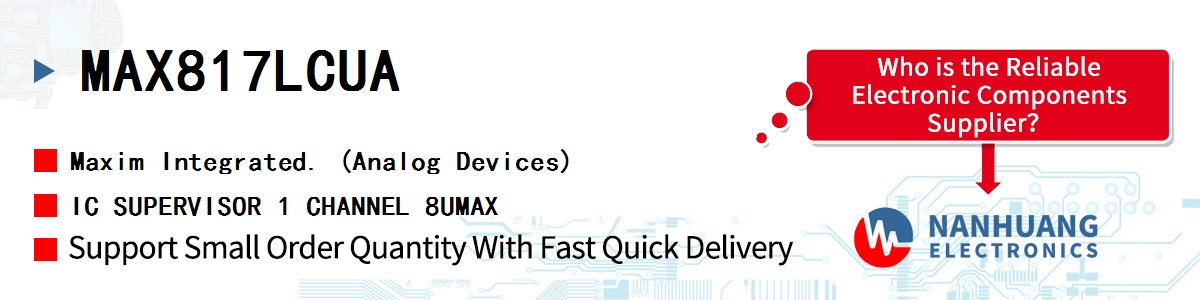 MAX817LCUA+ Maxim IC SUPERVISOR 1 CHANNEL 8UMAX