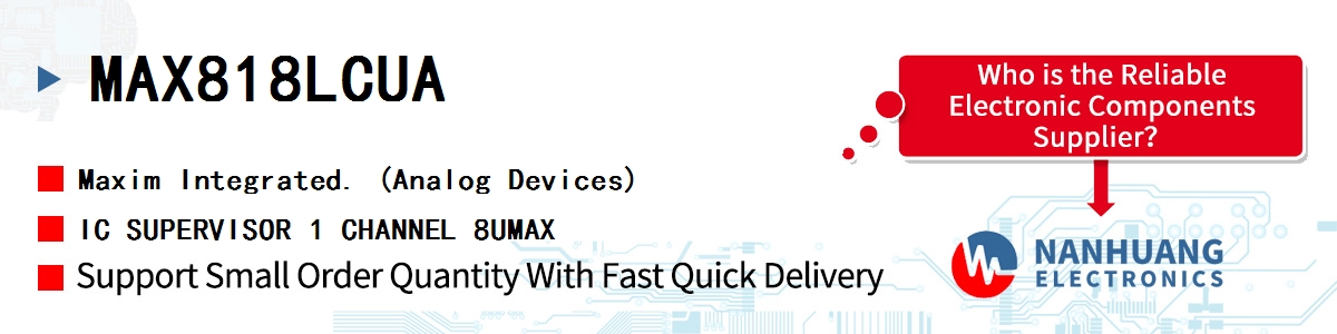 MAX818LCUA+ Maxim IC SUPERVISOR 1 CHANNEL 8UMAX