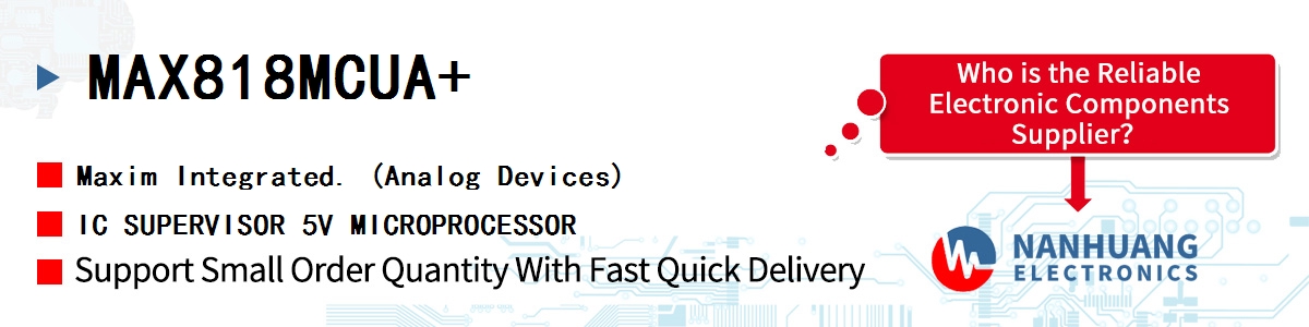 MAX818MCUA Maxim IC SUPERVISOR 1 CHANNEL 8UMAX