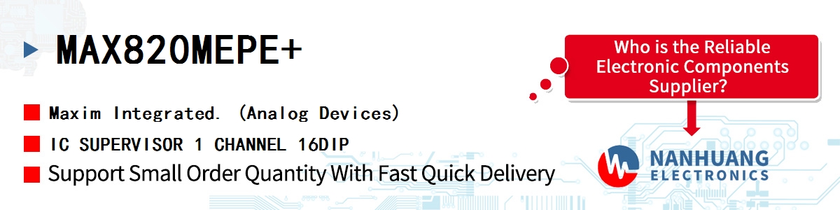 MAX820MEPE+ Maxim IC SUPERVISOR 1 CHANNEL 16DIP