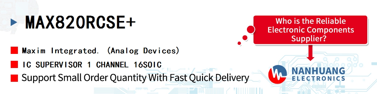 MAX820RCSE+ Maxim IC SUPERVISOR 1 CHANNEL 16SOIC
