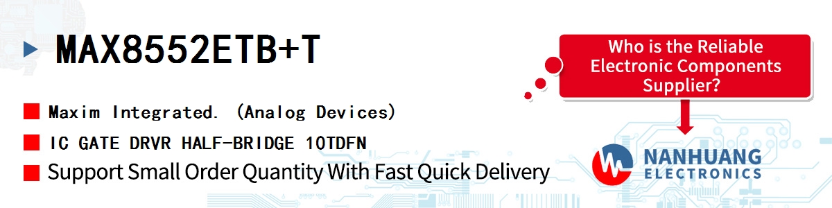 MAX8552ETB+T Maxim IC GATE DRVR HALF-BRIDGE 10TDFN