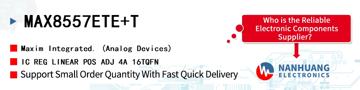 MAX8557ETE+T Maxim IC REG LINEAR POS ADJ 4A 16TQFN